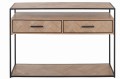 Konsola Zigzag 2 Drawers Wood/Metal Natural/Black