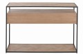 Konsola Zigzag 2 Drawers Wood/Metal Natural/Black