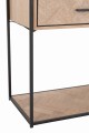 Konsola Zigzag 2 Drawers Wood/Metal Natural/Black