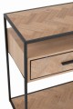 Konsola Zigzag 2 Drawers Wood/Metal Natural/Black