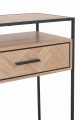 Konsola Zigzag 2 Drawers Wood/Metal Natural/Black
