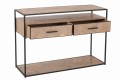 Konsola Zigzag 2 Drawers Wood/Metal Natural/Black