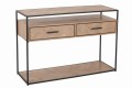 Konsola Zigzag 2 Drawers Wood/Metal Natural/Black