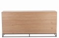Komoda 4 Doors Zigzag Wood/Metal Natural/Black