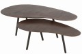 Stolik kawowy Drop Aluminium/Iron Brown Large