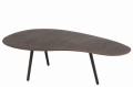 Stolik kawowy Drop Aluminium/Iron Brown Large