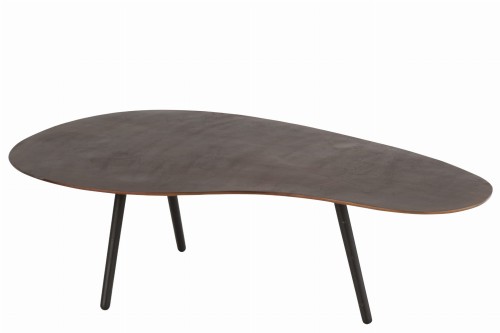 Stolik kawowy Drop Aluminium/Iron Brown Large