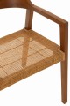 Krzesło Square Open Webbing Teak Wood Brown