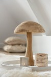 Rzeźba grzyb Mushroom Danda Chestnut Wood Natural Small