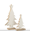 Choinka figurka Christmas Tree Mango Wood White/White Wash Large