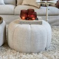 Pufa Pouf Falcone, Antique White, Rich Tweed