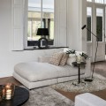 Szezlong Stephen Chaise Longue Left, rich tweed, antique white