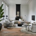 Szezlong Stephen Chaise Longue Left, rich tweed, antique white