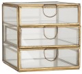 Pojemnik szklany z szufladkami Chest w/3 drawers and lid