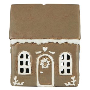 Lampion domek House f/tealight Stillenat Gingerbread door wreath