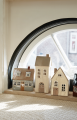 Lampion domek House f/tealight 2 windows plain facade