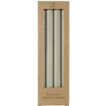 Świeczki długie Box w/4 tall rustic dinner candles ash grey