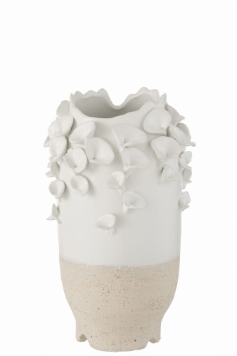 Waza Anemone Ceramic White/Beige Small
