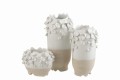Waza Anemone Ceramic White/Beige Large