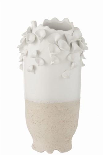 Waza Anemone Ceramic White/Beige Large