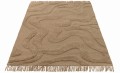 Dywan Tufted Curves/Fringes Wool Beige