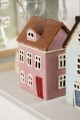 Lampion domek House f/tealight Nyhavn arched dormer window red door
