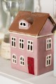 Lampion domek House f/tealight Nyhavn arched dormer window red door