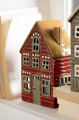 Lampion domek House f/tealight Thorshavn red facade