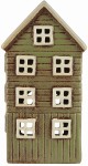 Lampion domek House f/tealight Thorshavn red door on side