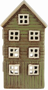 Lampion domek House f/tealight Thorshavn red door on side