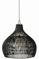 Lampa Pear Shape Rattan Black