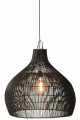 Lampa Pear Shape Rattan Black