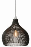 Lampa Pear Shape Rattan Black 