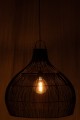 Lampa Pear Shape Rattan Black