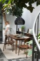 Lampa Pear Shape Rattan Black