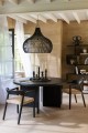 Lampa Pear Shape Rattan Black