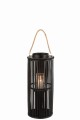 Lampion Tube Bamboo Black Small