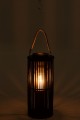 Lampion Tube Bamboo Black Small