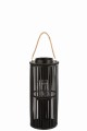 Lampion Tube Bamboo Black Small