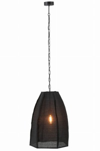 Lampa Pear Linen/Iron Black Small