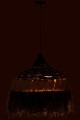 Lampa Round Raffia Black/Natural Large