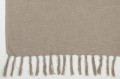 Pled Fringes Cotton Taup 130 x 180
