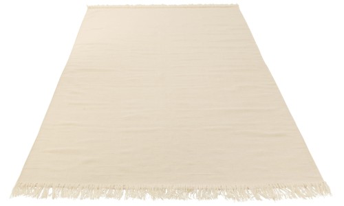 Dywan Woven+Fringes Wool Cream