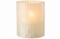 Lampion Holder Lines Glass/Resin Wit Large