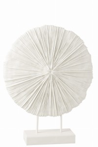 Rzeźba Coral On Stand Polyresin Off White
