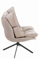 Fotel Relax Cushion On Frame Textile/Metal Extra Light Grey