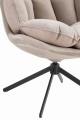 Fotel Relax Cushion On Frame Textile/Metal Extra Light Grey