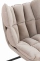 Fotel Relax Cushion On Frame Textile/Metal Extra Light Grey