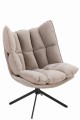 Fotel Relax Cushion On Frame Textile/Metal Extra Light Grey