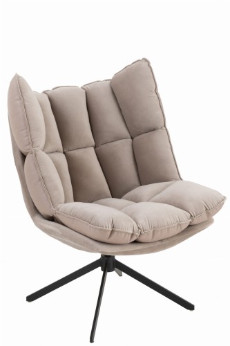 Fotel Relax Cushion On Frame Textile/Metal Extra Light Grey